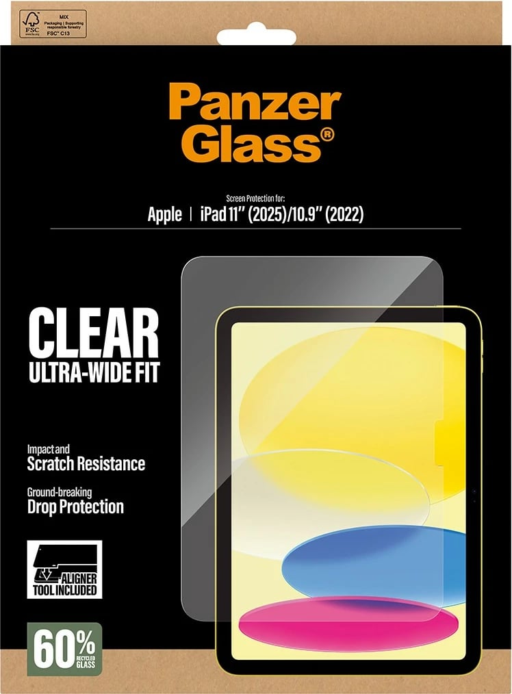 Mbrojtës xhami PanzerGlass për iPad 11th 11" (2025) transparent
