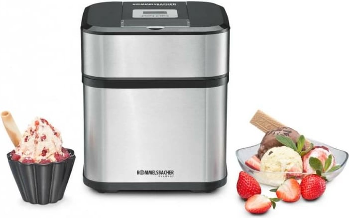 Aparat për akullore, Rommelsbacher, IM 12, 330 x 250 x 250 mm, argjendtë/zi