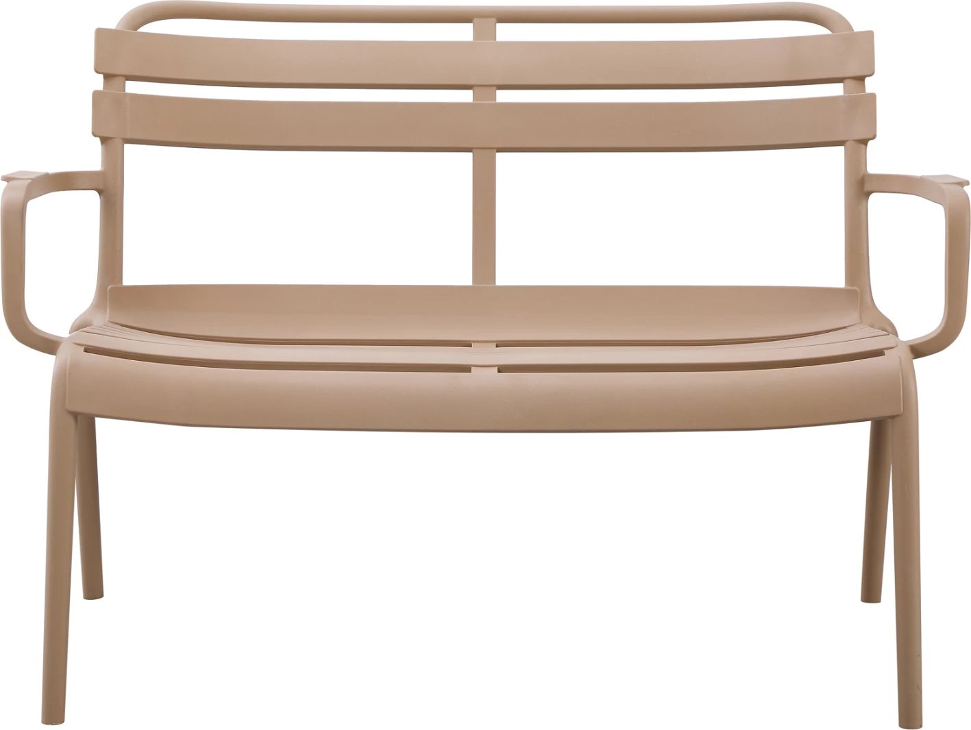 Stol dy vendësh KORVER, polipropilen, ngjyrë kapuçino, FH6332.04, 113x65x76cm