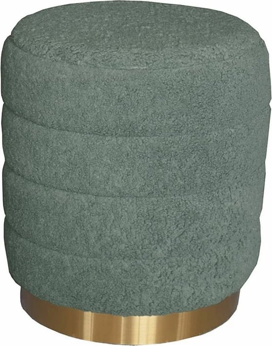 Stool Momo, ngjyrë mint, bazë ari, 40x40x45cm