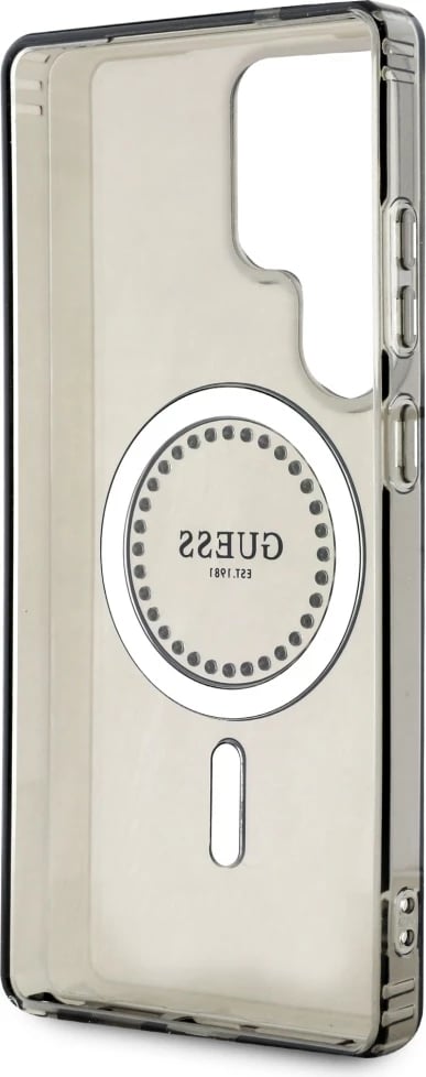 Mbështjellës Guess për Samsung Galaxy S25 Ultra, MagSafe, i zi, me rhinestones