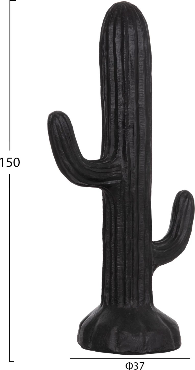 Dekor kaktusi për dysheme, ngjyrë e zezë, FH4386.01L, 63x37x150cm