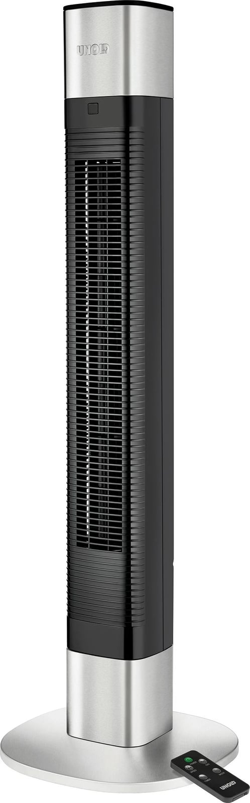 Ventilator kullë UNOLD Edel, LED display, 3 shpejtësi, timer 8 orë, i zi/çelik
