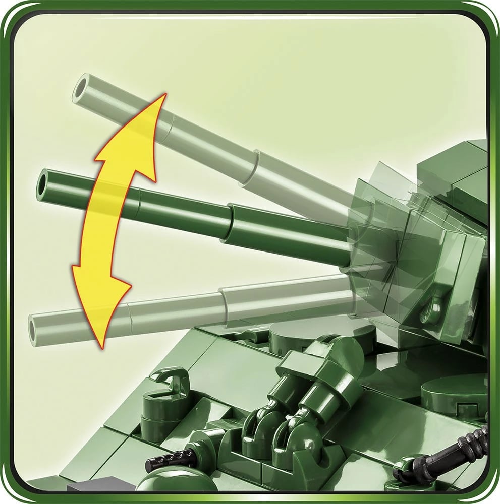 Set blloqe ndërtimi Cobi Sherman M4A3E2 Jumbo, 720 pjesë, me 2 figura, Jeshile Set blloqe ndërtimi Cobi Sherman M4A3E2 Jumbo, 720 pjesë, me 2 figura, Jeshile