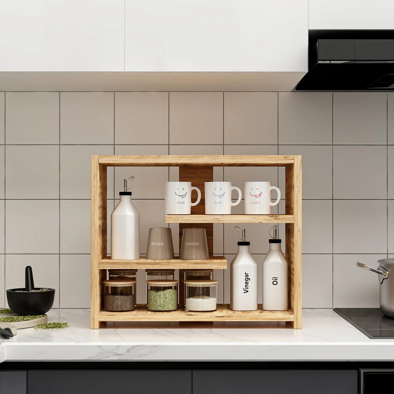 Raft muri Hanah Home, Gupse, ngjyrë Atlantic Pine