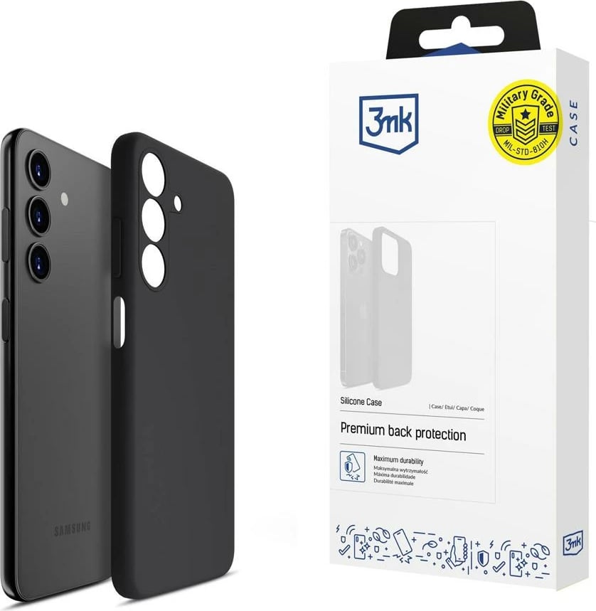 Mbështjellës silikoni 3mk për Samsung Galaxy A24 4G, zi