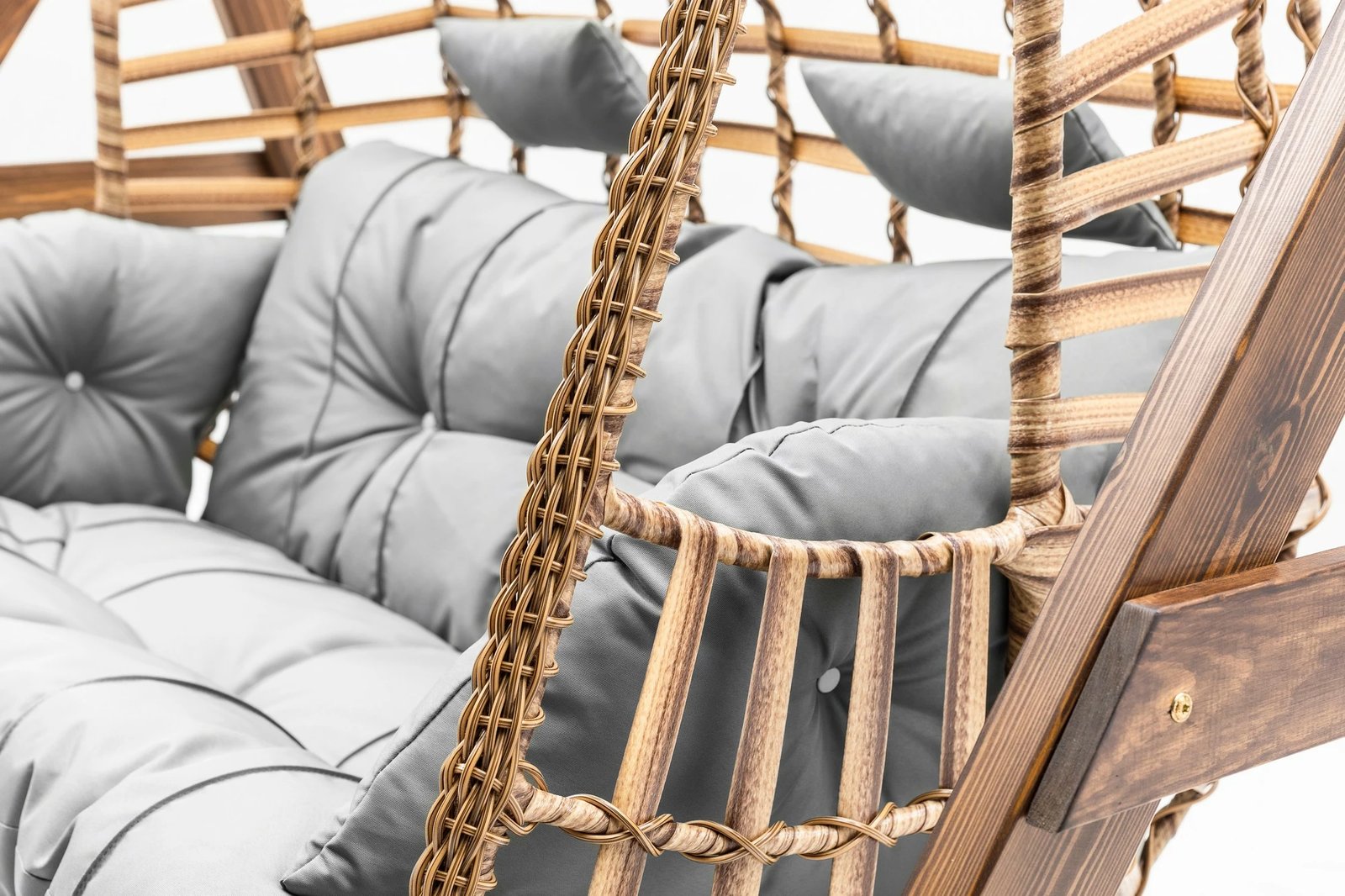 Karrige lëkundëse dyshe për kopsht, Skye Decor, Girne, ngjyrë gri