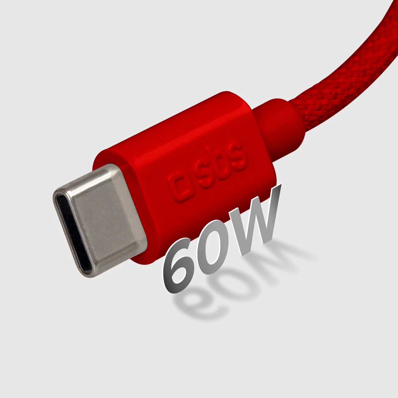 Kabllo USB-C në USB-C SBS TECABLETISSUETCCR, 1.5m, 60W, e kuqe Kabllo USB-C në USB-C SBS TECABLETISSUETCCR, 1.5m, 60W, e kuqe