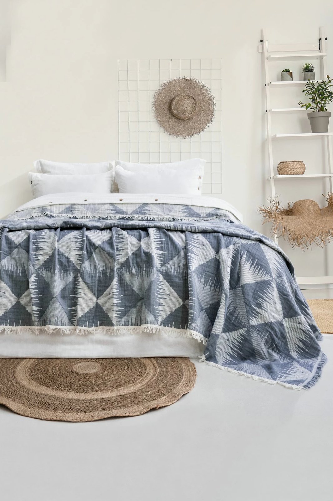 Set mbulesë dysheku dopio, Dolce, ngjyrë blu e errët