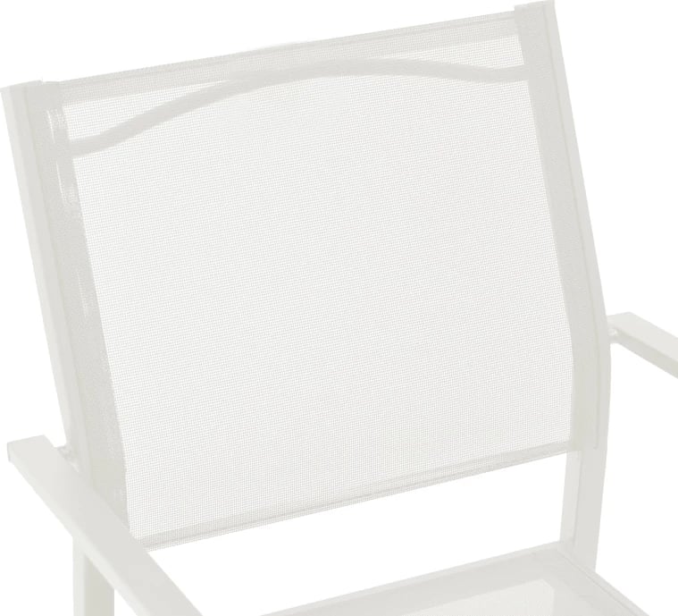 Karrige për kopsht Confidence metalike e bardhë dhe tekstilene e bardhë 54x54x86cm