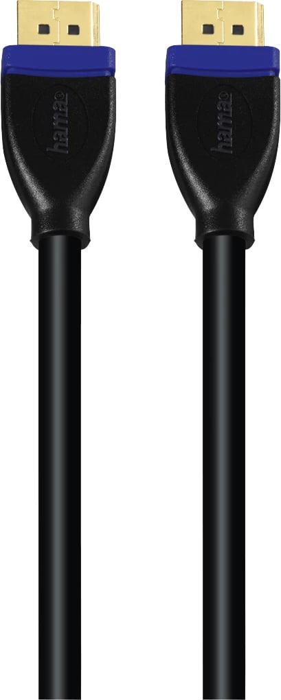 Hama DisplayPort Kabllo, veshur me ar, mbrojtje të dyfisht, 1.80 m, 78442