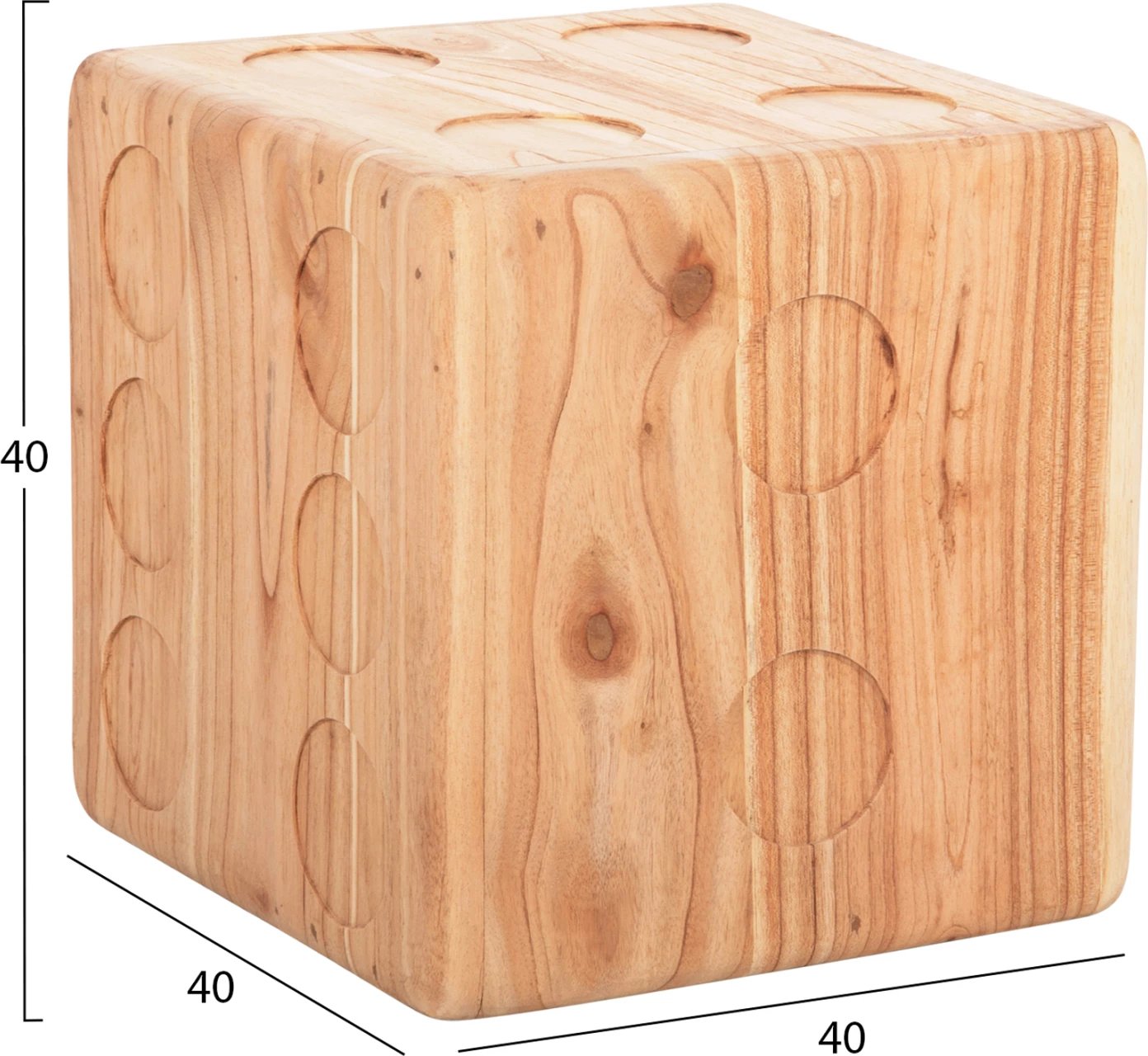 Karrige për bar ZARI, ngjyrë druri natyral, FH7898.02, 40x40x40 cm