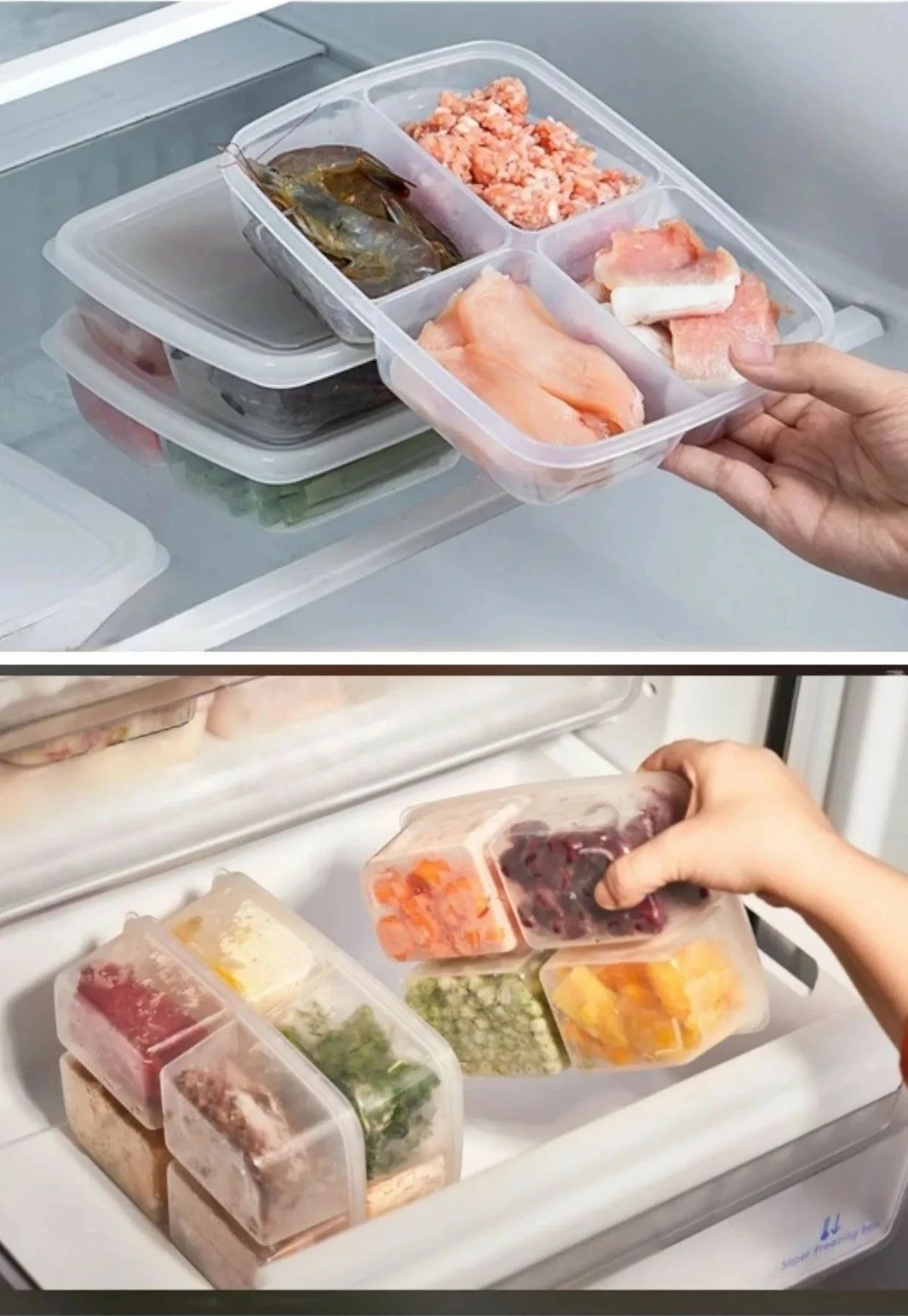 Set kuti plastike për organizim (6 copë), Hermia Concept, transparent, 400 ml