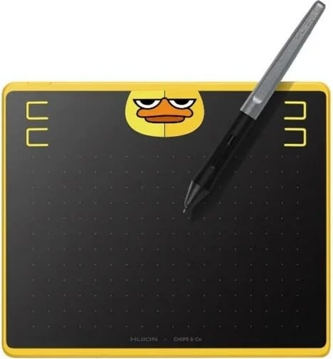 Tablet grafik HUION HS64 SE, E verdhë