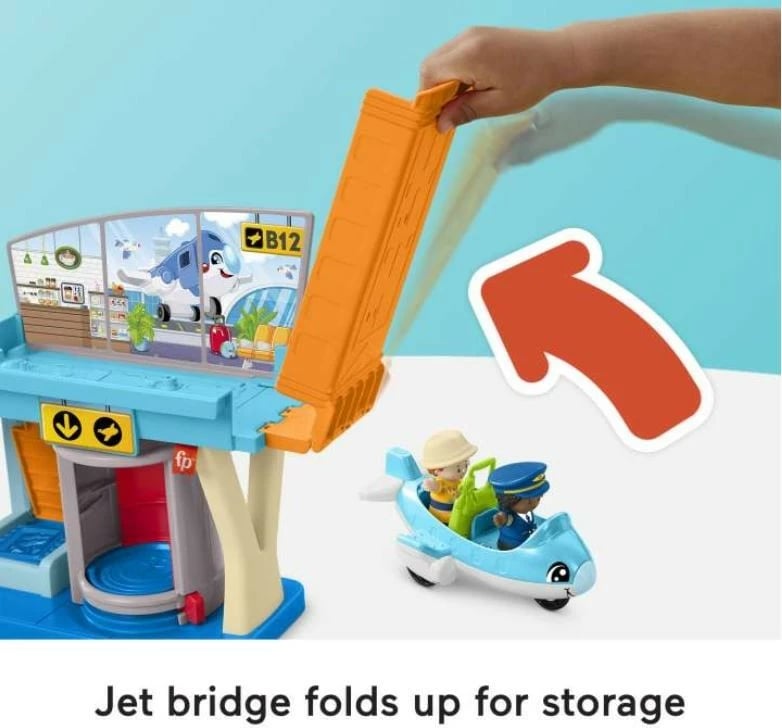 Set lodrash Fisher-Price Little People Airport HTJ26, plastikë, për fëmijë 1-5 vjeç
