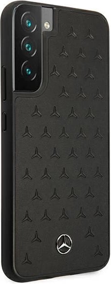 Mbështjellës Mercedes MEHCS22MPSQBK për Samsung Galaxy S22+, lëkurë, i zi