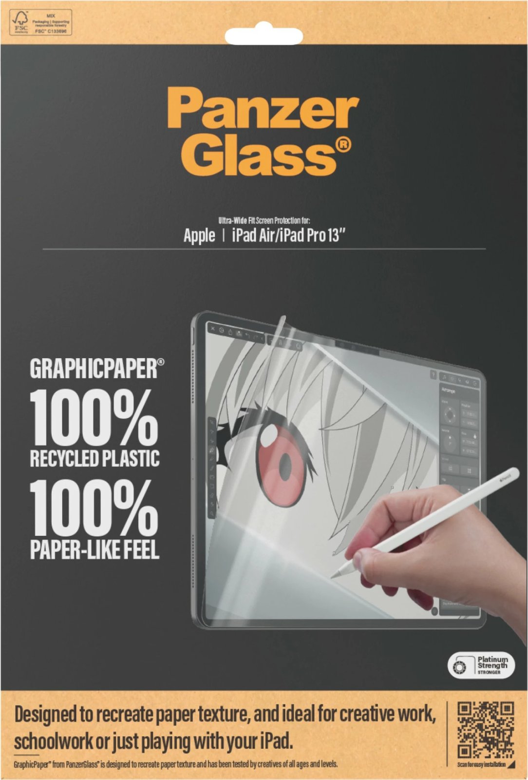 Mbrojtës ekrani PanzerGlass GraphicPaper për iPad Air 13/Pro 13, transparent