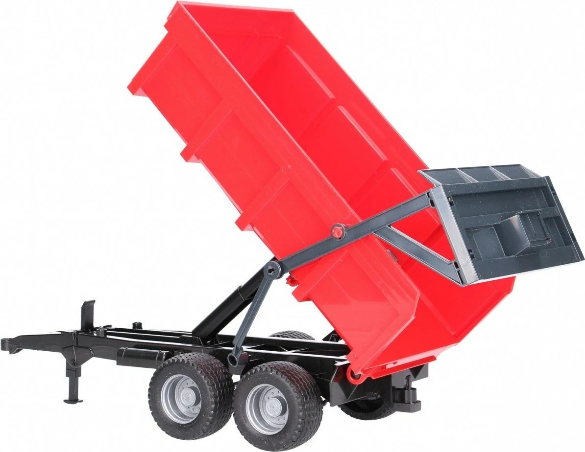 Rimorkio lodër me kiper dy-akshe, BRUDER BR-02211, shkallë 1:16, plastikë, e kuqe/zezë