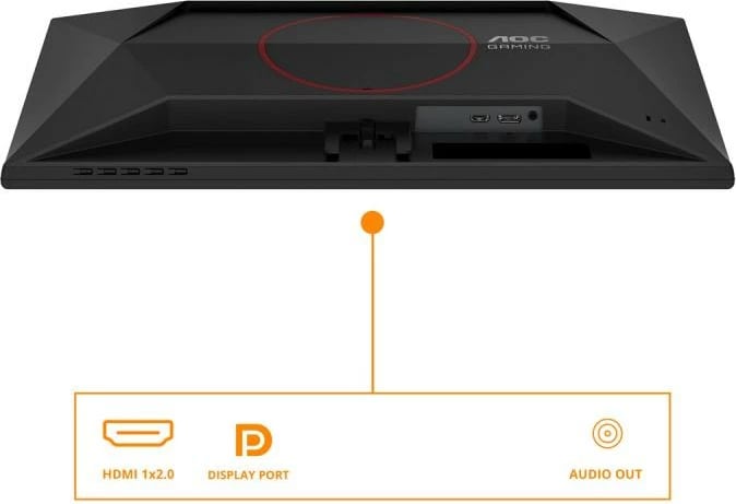 monitor AOC 25G42E, 24.5" Full HD, 180Hz, Fast IPS, 1ms GtG, HDR10, zezë/kuqe