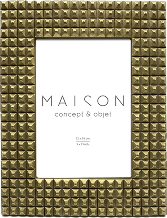 Kornizë foto Cubique, ngjyrë ari antik, 21x2x25cm, polirezine, xham