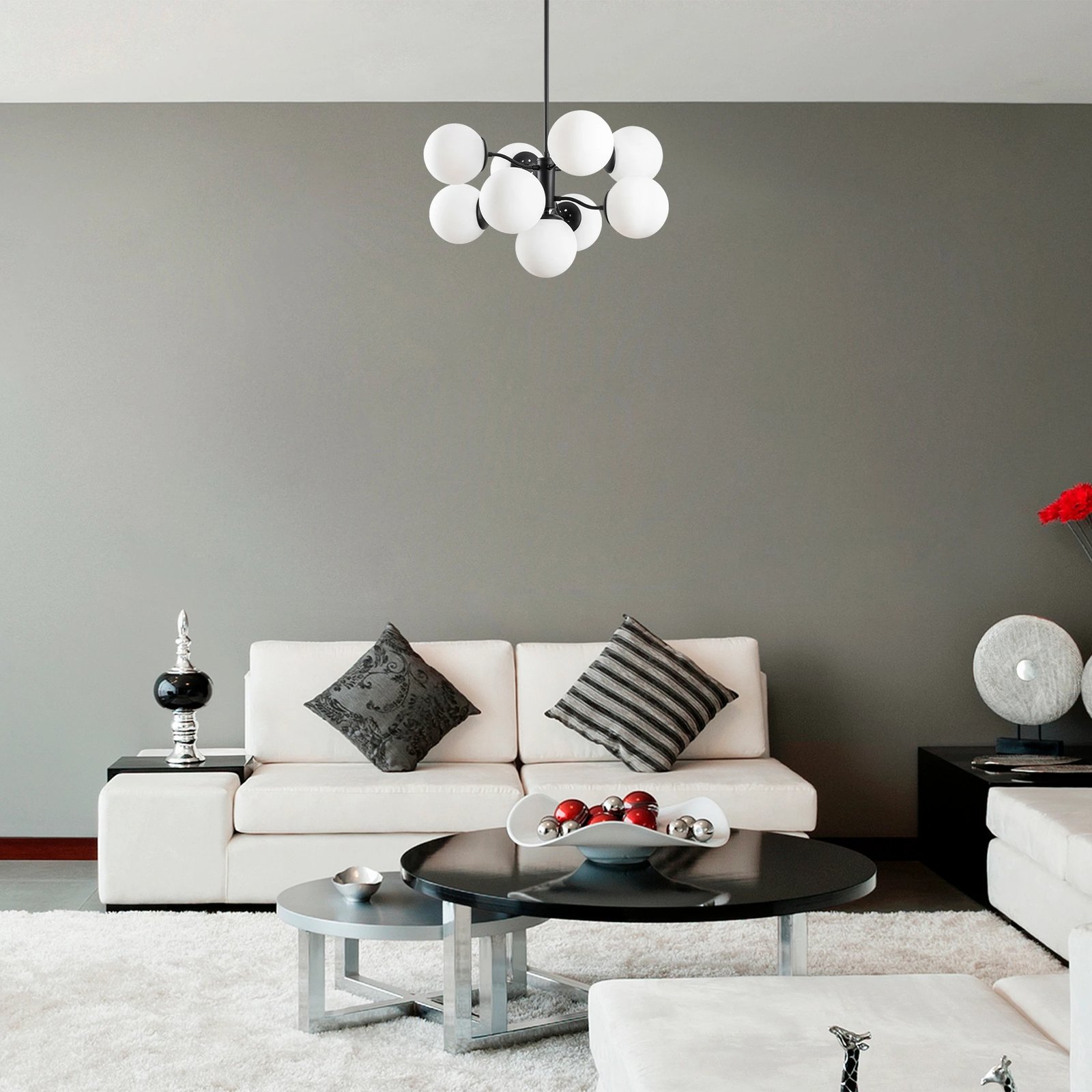 Llambë tavani Opviq Mudoni-MR-836-1, e zezë, moderne