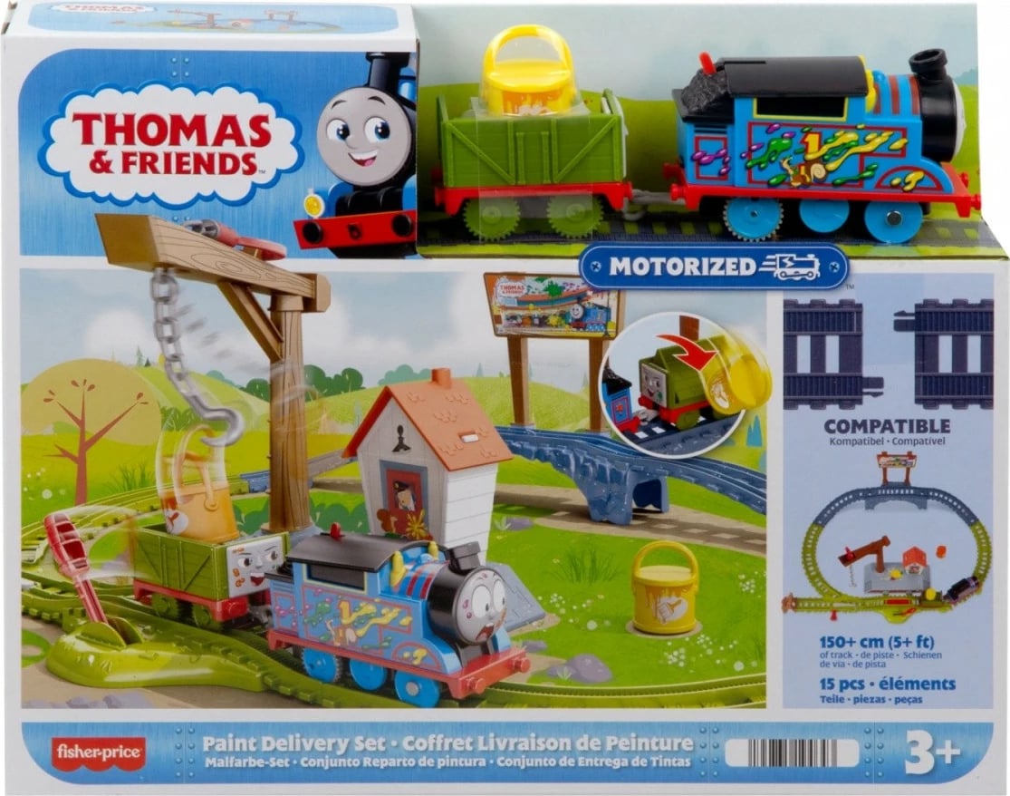 Set lodër treni Fisher Price Thomas & Friends Paint Delivery, plastikë, shumëngjyrësh