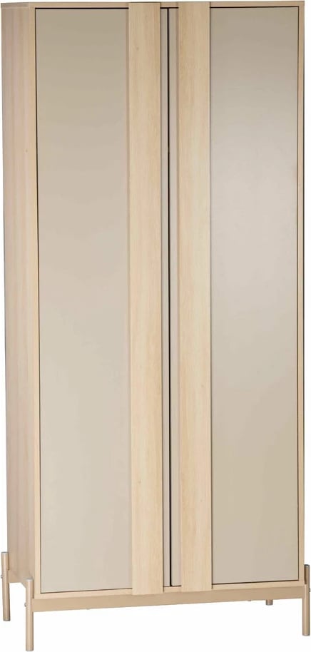 Dollap me 2 dyer, ngjyrë latte-sonoma, 84.6x50x185 cm