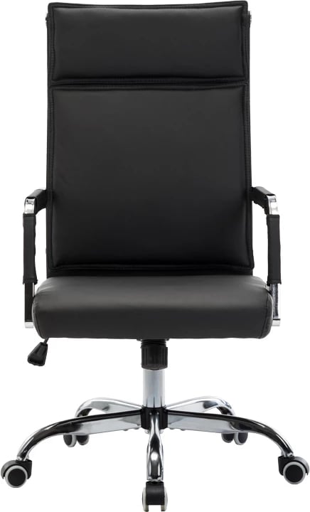Karrige ekzekutive për zyre Mavel, lëkurë PU, ngjyrë e zezë, 55x62x100-110cm