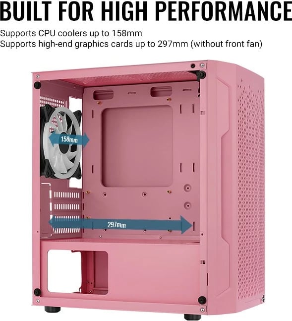 Kasë Aerocool Trinity Mini-Tower V3 - E Rozë