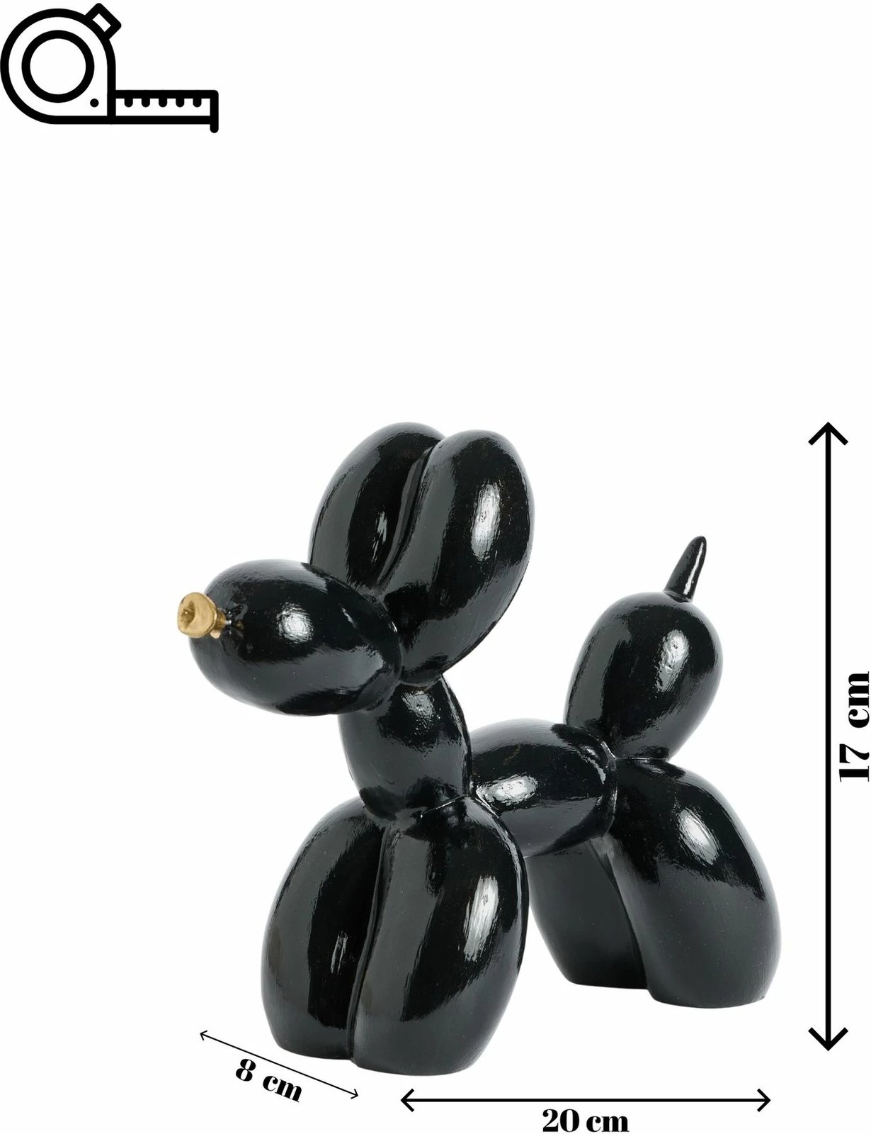 Objekt dekorativ qen, Evila Originals, ngjyrë e zezë Objekt dekorativ qen, Evila Originals, ngjyrë e zezë