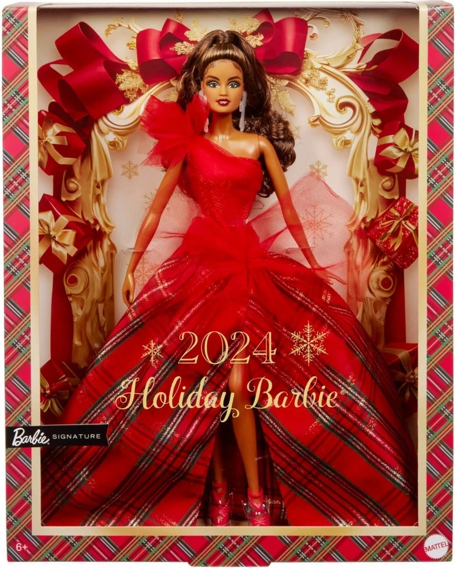 Kukull Barbie Mattel Holiday Brunette Doll, Barbie Signature, HRM67, e kuqe, koleksion Kukull Barbie Mattel Holiday Brunette Doll, Barbie Signature, HRM67, e kuqe, koleksion