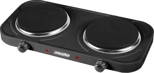 Sobë elektrike dy-pllaka Adler MS6509 2000W pllaka 185mm + 155mm rregullim temperaturë 5-nivelesh e zezë