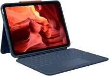 Mbështjellës me tastierë Logitech Rugged Combo 4 Touch për iPad 10th gen, Classic Blue