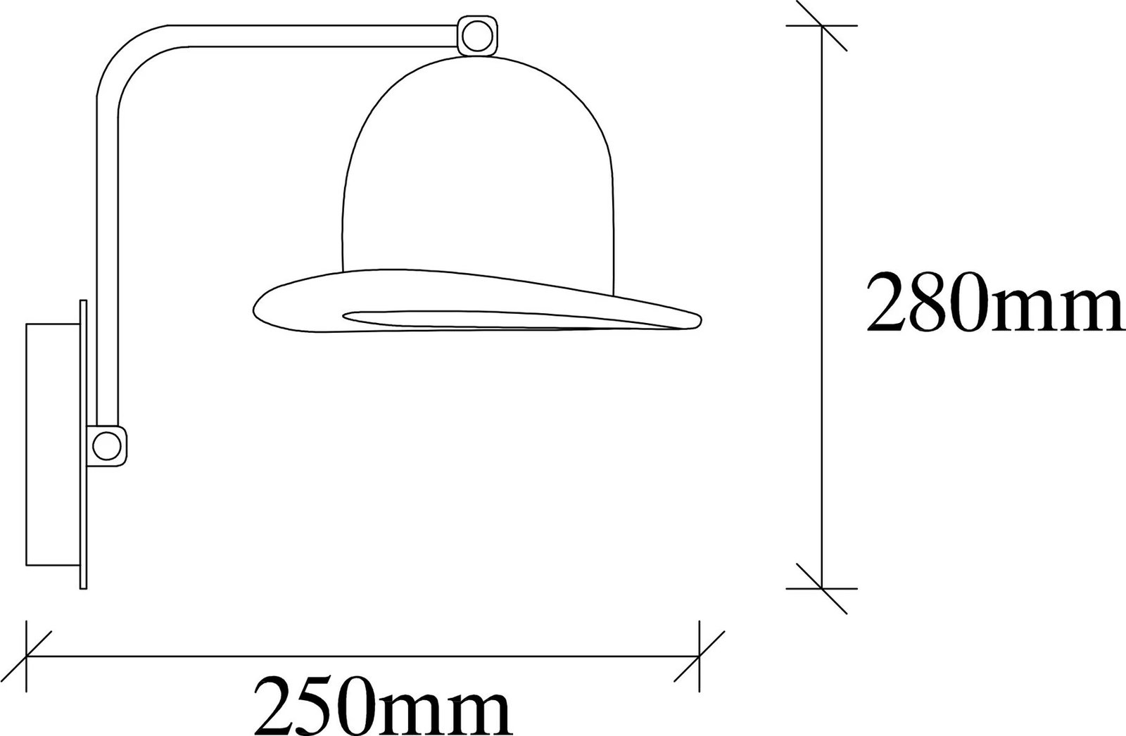 Llambë muri Opviq, Fötr Sivani, e zezë, MR-324 Llambë muri Opviq, Fötr Sivani, e zezë, MR-324