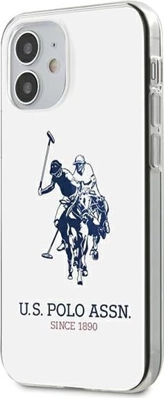 Mbështjellës U.S. Polo Assn. USHCP12STPUHRWH për iPhone 12 mini, 5.4", Shiny Big Logo, Bardhë