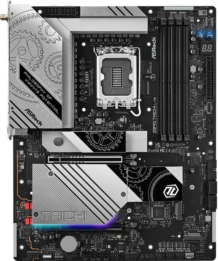 Pllakë amë ASRock Z890 Taichi Lite ATX, Intel Z890, LGA1851, DDR5, PCIe 5.0, Wi‑Fi 7, Thunderbolt 4