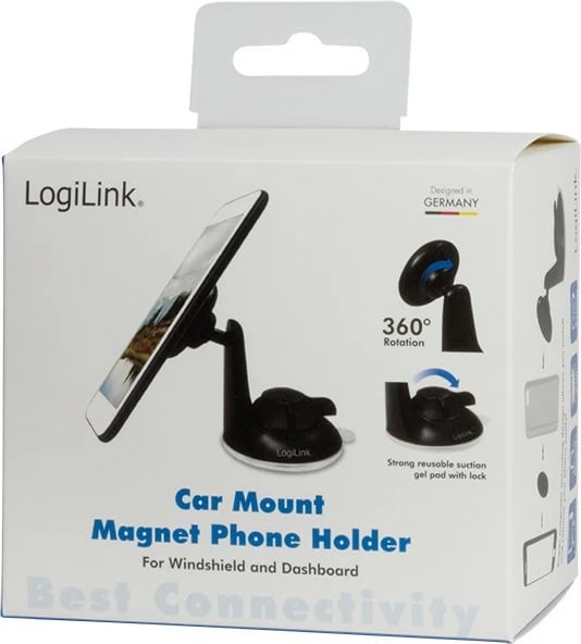 Mbajtës magnetik LogiLink AA0110 për celular, për veturë, ngjyrë e zezë