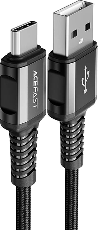 Kabllo USB Acefast C1-04, 1.2m, 3A, QC, e zezë