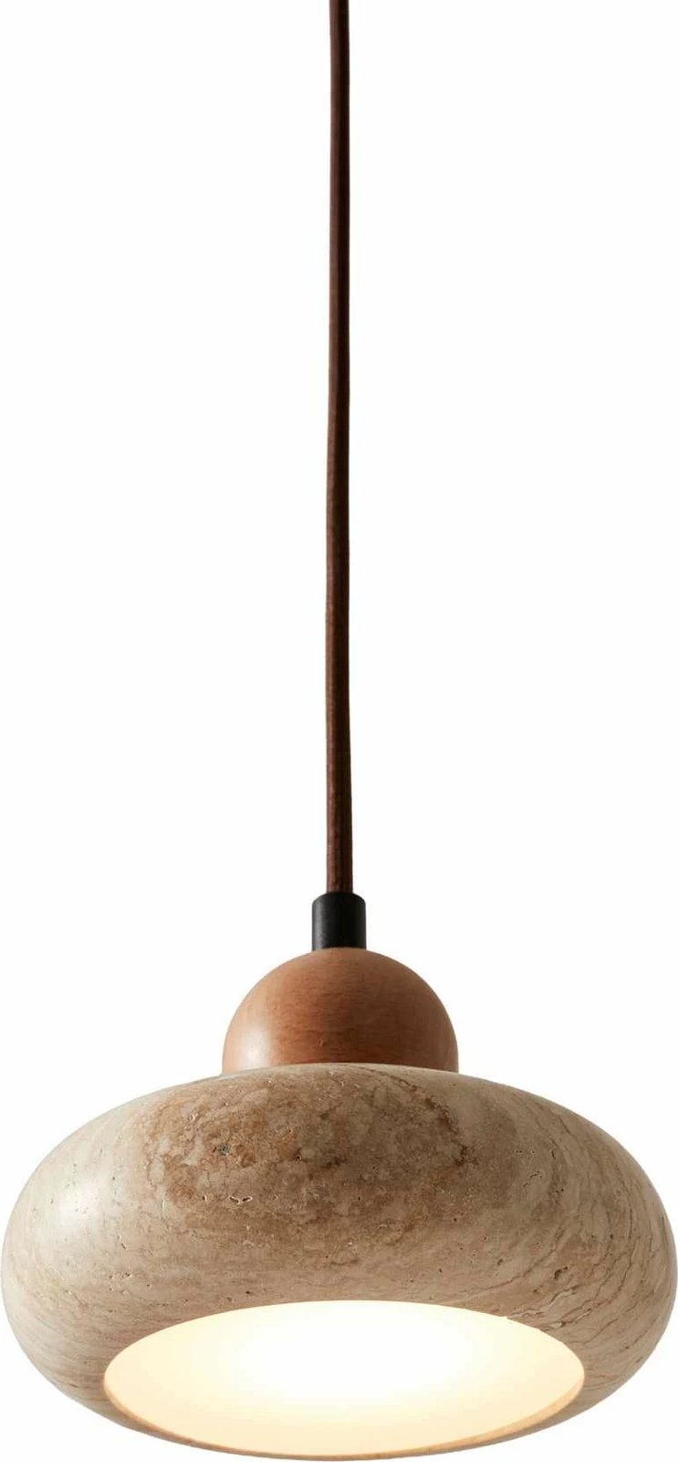 Llambë tavani Opviq, rrumbullake, ngjyrë lisi dhe bezhë