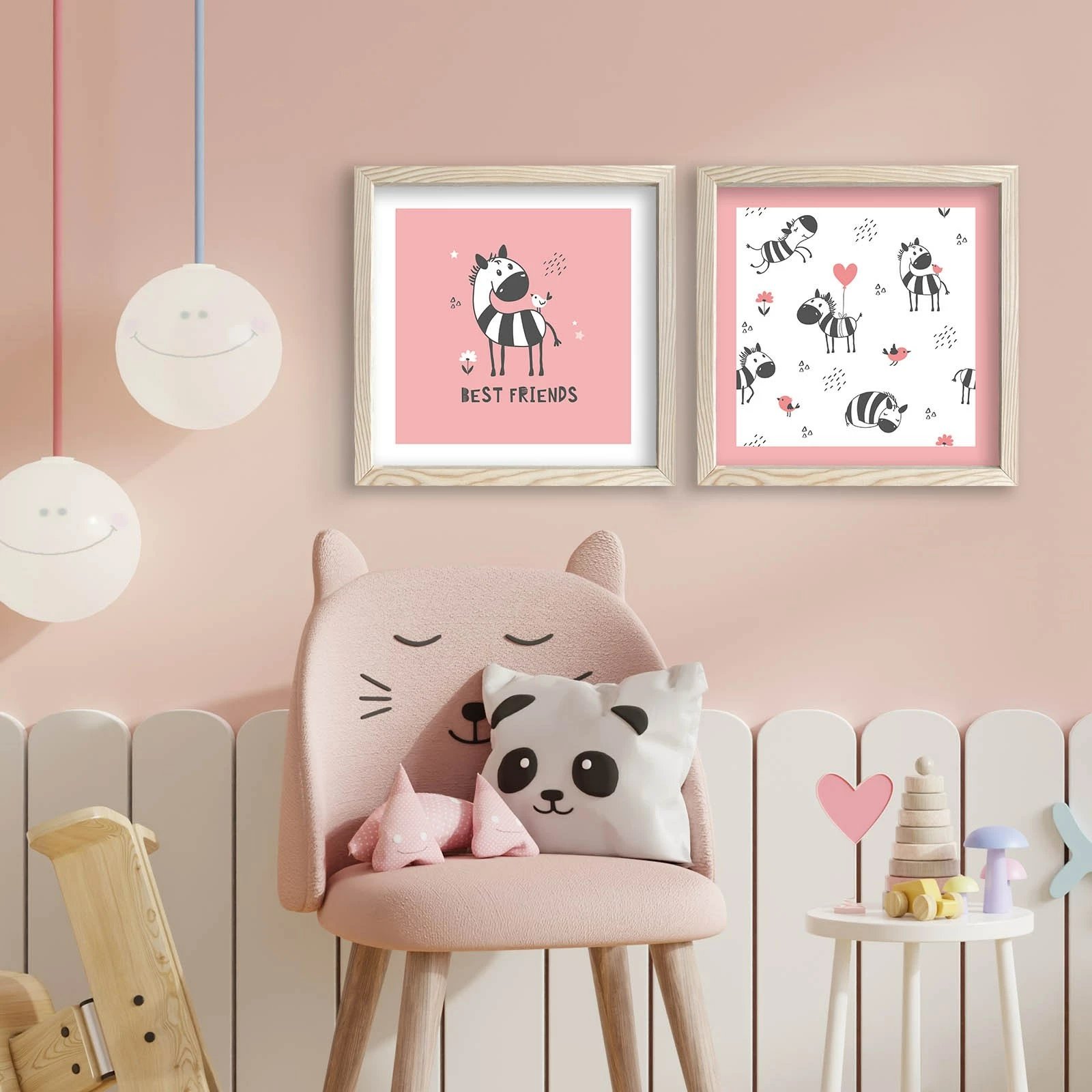 Pikturë dekorative me kornizë MDF (2 copë), Wallity, 2P3333KCT-020