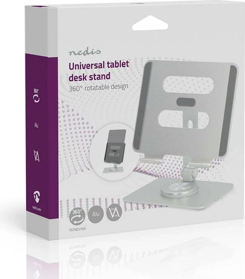 Mbajtëse tabletë, No name, universale, alumin, argjendtë