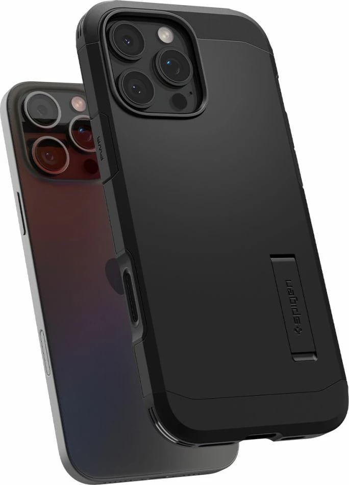 Mbështjellës Spigen Tough Armor T Mag për iPhone 16 Pro, i zi