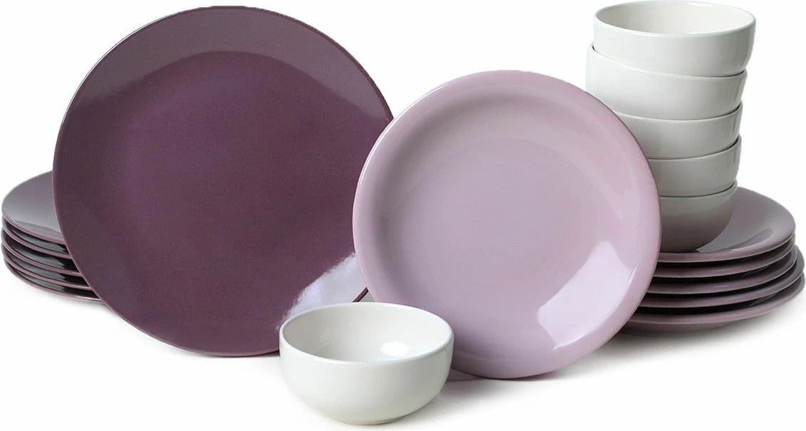 Set darkash për drekë, qeramikë, shumëngjyrësh, 18 copë, Hermia Concept, X0001509500000000000000000