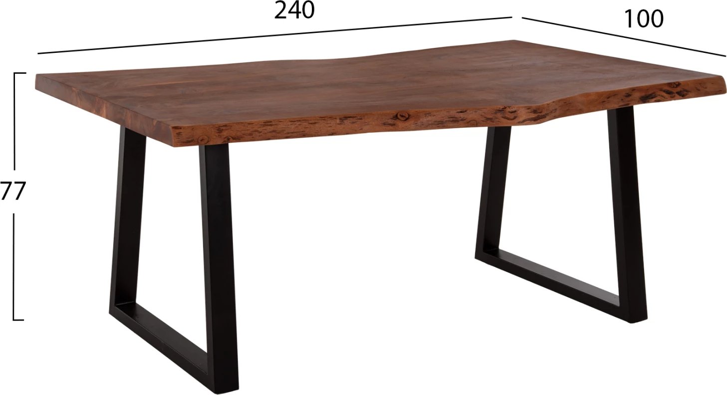 Tavolinë ngrënieje MONTANA FH9620.11 dru akacie masiv 240x100x77Hcm. Trashësia e sipërfaqes 5.5cm