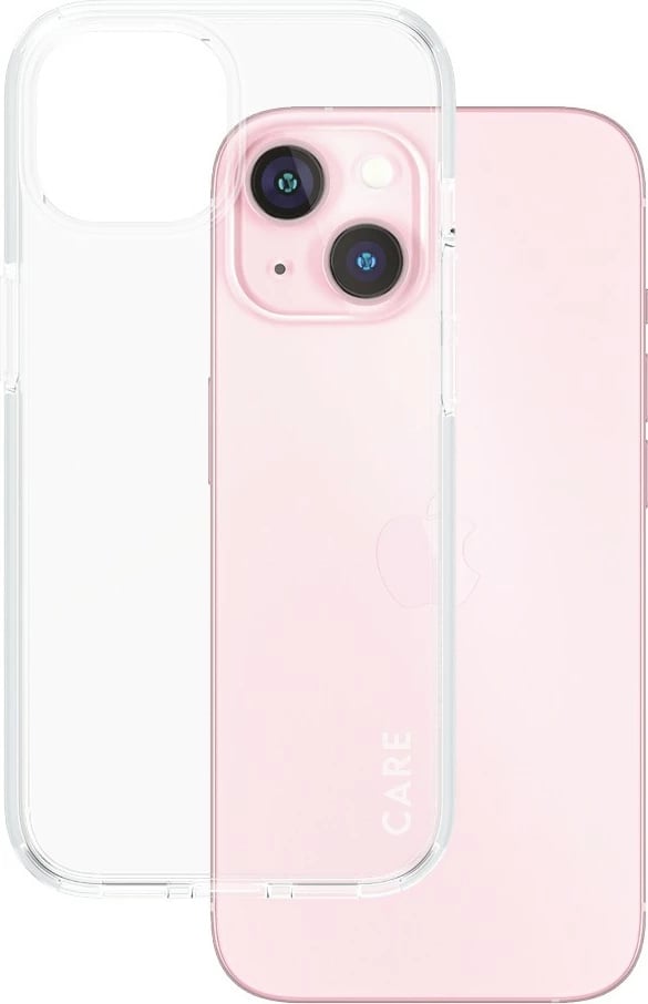 Mbështjellës PanzerGlass CARE Case Flagship Clear për iPhone 15, transparent