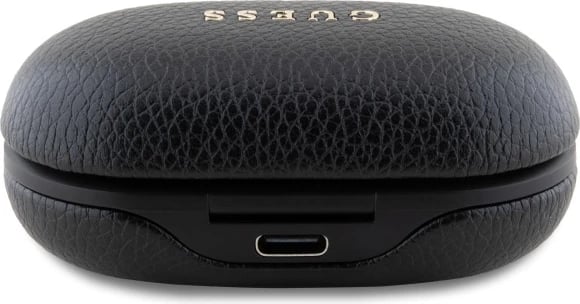 Kufje Guess GUTWSPGTSPSK TWS me dok stacion, Bluetooth 5.3, eko-lëkurë, e zeza Kufje Guess GUTWSPGTSPSK TWS me dok stacion, Bluetooth 5.3, eko-lëkurë, e zeza