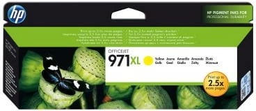 Kartush bojë, HP, 971XL (CN628AE), kapacitet i lartë 76–92 ml, origjinal, verdhë