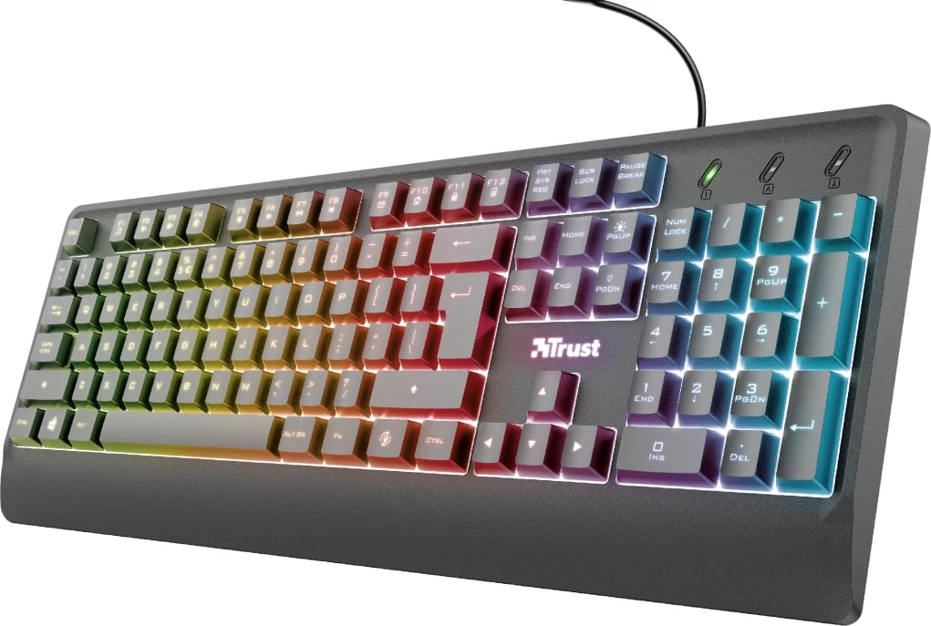 TASTIERE GAMING TRUST ZIVA RAINBOW | 104KEYS RGB BLACK 