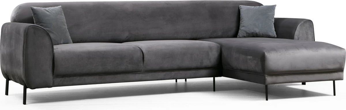 Kënd divan-krevat Atelier del Sofa, këndi djathtë, ngjyrë antracit
