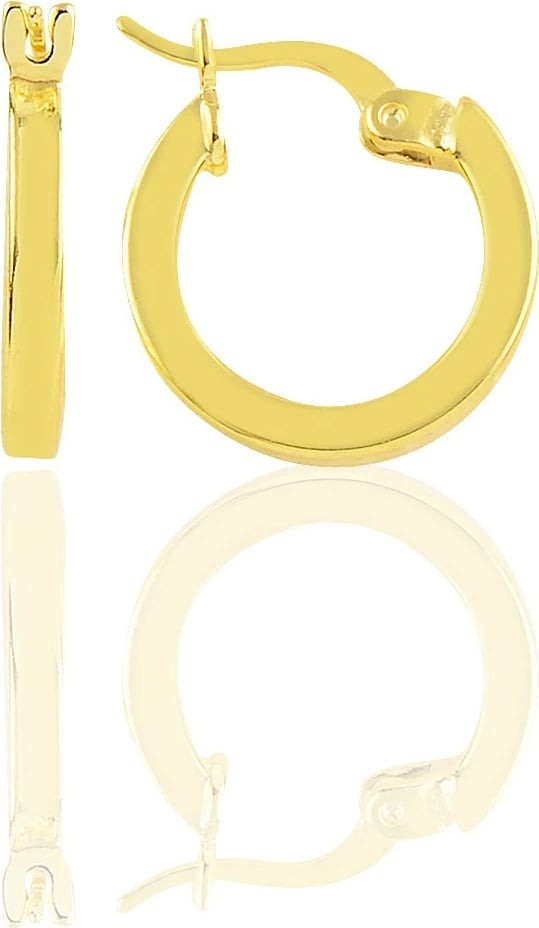 Vathë rrethor prej argjendi të pastër 925, ngjyrë ari, Jumeon, 10757G, 14mm